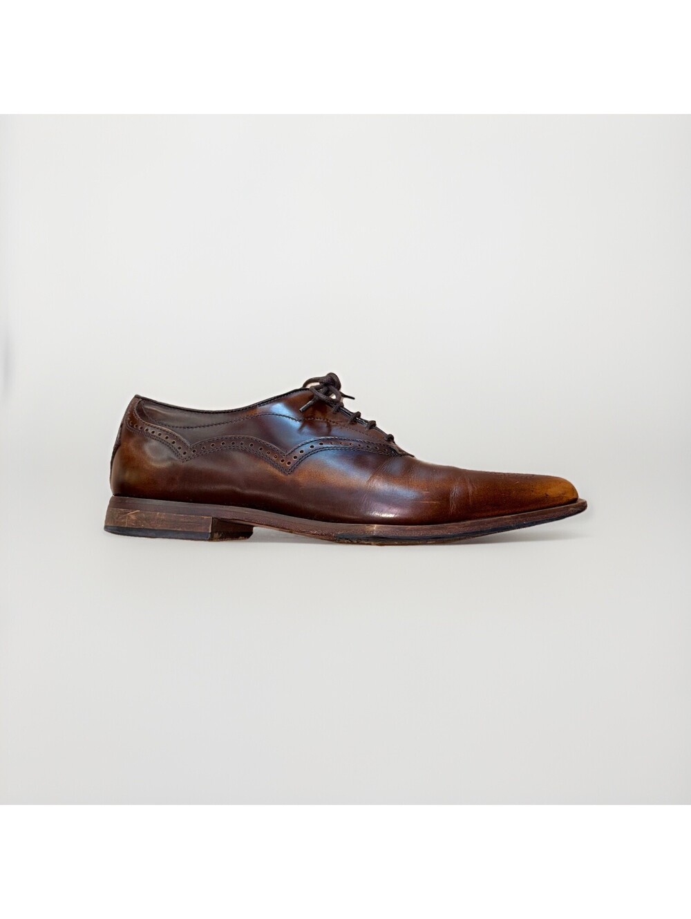 Oliver Sweeney Picolit Brown Leather Oxford Dress Shoes Men Size 8.5